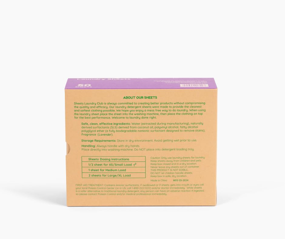 Detergent Sheets (50 Count (Pack of 1))