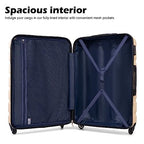 Luggage Set 3 Piece Lightweight Durable Hardshell (Red)