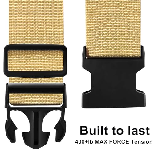 Luggage Straps for Suitcases TSA Approved (Cream)