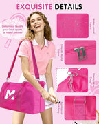 Dance Gym Duffel Bag Gifts for Girls Teen (Hot Pink / M)
