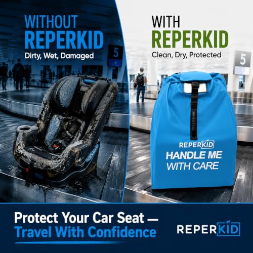 Car Seat Travel Bag for Airplane (Blue)