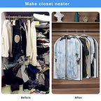 Hanging Clothes Storage with 4" Gusseted Garment Covers (24"x32"x4"/ 6 Pack)