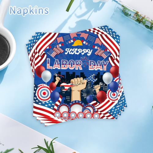 50 Pcs Labor Day Napkins (Labor Day)