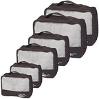 Packing Cubes Set Travel Luggage Organizers Suitcase Lightweight Accessories Black (Black / Fit 24-inch Luggage)