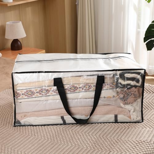 4 Pcs Large Clear Yarn Storage Bags Yarn Storage Organizer 24 Gallon (24 Gallon / Clear)