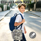 Lunch box Insulated Soft Bag Mini Cooler Back to School Thermal Meal Tote Kit for Girls (DigitalCamo)