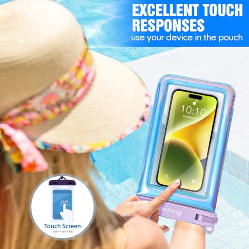 Waterproof Phone Pouch Floating [Up to 10''] (Extra Large [10inch] / Iridescent)