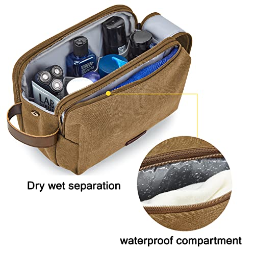 Toiletry Bag for Men (Khaki / Large)
