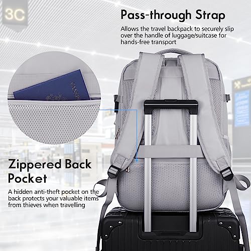 Large Travel Backpack Women (17.3 inch / Grey)