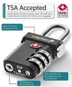 TSA Approved Luggage Locks (3 Digit T Series Black 1 Pack)