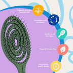 Detangling Hair Brush (Emerald Green / Regular)