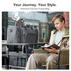 Large Canvas Duffle Bag for Travel (Grey / 70L)