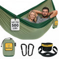 Camping Hammock (Sage & Dark Green / Double)