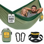 Camping Hammock (Sage & Dark Green / Double)