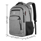 17 Inch Laptop Backpack (Travel Backpacks / 17 Inch / Grey)