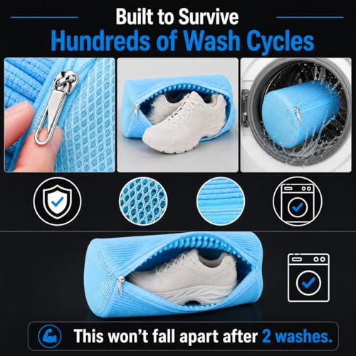 Shoe Washing Machine Bags (Blue)