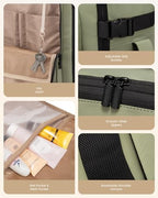 Travel Backpack for Women & Men (Green / 18 Inch - 4 Pcs)