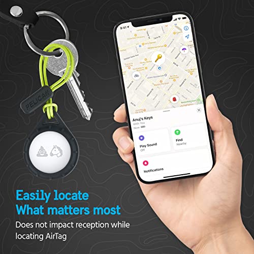 Protector AirTag Holder (Loop Black/Yellow)
