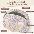 Lunch Box for Women (B-B-Corduroy Pink Flower / Medium - 10L)