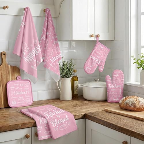 Pink Kitchen Decor Set (Pink)
