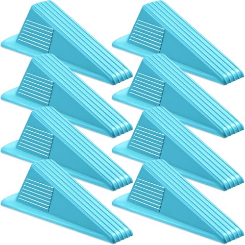 8 Pcs Jumbo Door Stoppers Heavy Duty Rubber Doorstop (Blue)