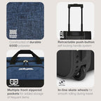Duffel Bag with Rolling Wheels (Navy / 21 inch)