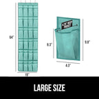 GORILLA GRIP Over the Door Shoe Organizer, 24 Large Breathable Mesh Pockets - Image 6