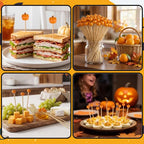 100 Pieces Fall Pumpkin Cocktail Picks 4.7 Inch Fall Picks (Fall Pumpkin)