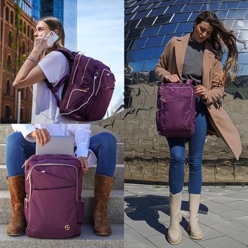 Design Business Laptop Backpack for Women (Purple)