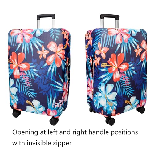 Travel Luggage Cover Suitcase Cover Protector Skins 18 (Flower / XL (for 29--32 inch luggage))