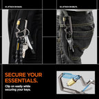 Life EDC Carabiner Key Ring Clip (Keychain Clip / Gunmetal (Gen 2))