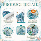 10 Pcs Fall Pumpkin Kitchen Decor Set Kitchen Towels Pot Holders Oven Mitts and Rugs Set Thanksgiving Towels for Baking Cooking BBQ Autumn Home (Navy Blue / Ocean Pumpkin)