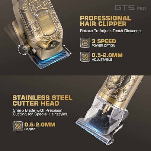GTSPROProfessional Hair Clippers for Men (Bronze-colored)
