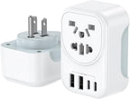 World to US Canada Travel Plug Adapter, Europe/China/Japan/Australia/UK to USA by DIWILI