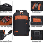 40L Expandable Travel Backpack (Black / 20 inches)
