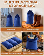 4 Pcs Shoe Bags for Travel (Palace Blue / 21.2"x13.3")