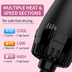 Hair Dryer Brush Blow Dryer Brush in One (Black/Magenta)