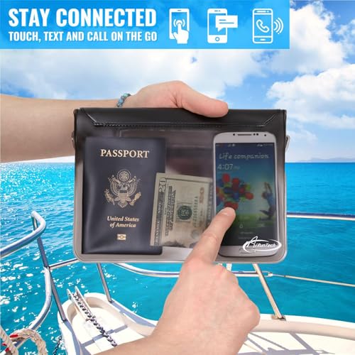 Waterproof Fanny Pack (2 * phone cases(black) + 2 * fanny packs(black+gray) / XL SETS)