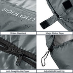 3 4 Season Sleeping Bag for Adults & Teens (Light Grey / 87*33)