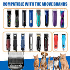 Dog Grooming Replacement Blades Compatible with Andis Dog Clippers (Black-3/4"HT / Black)