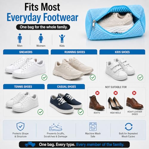 Shoe Washing Machine Bags (Blue)
