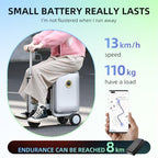 SE3S Smart Rideable Suitcase Electric Luggage Scooter For Travel (silver)