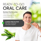 36 Pack Disposable Bamboo Toothbrushes with Toothpaste Built in (1 Count (Pack of 36))