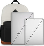 School Backpack, Bookbag Teen Boys and Girls Black Beige - Image 7