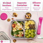 Stainless Steel Bento Box + Condiment Container (Dragonfruit / 47oz / 1400ml)