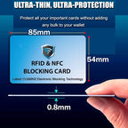 2 Pack RFID Blocking Card for Credit Debit ID Card (Sky Blue)