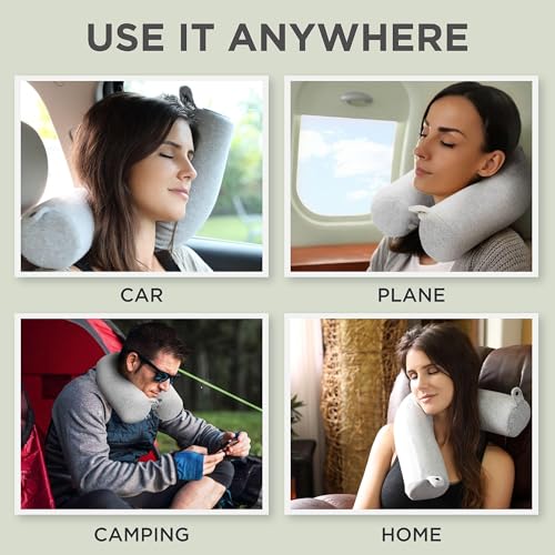 Twist Memory Foam Travel Pillow (Gray / Standard (26"))