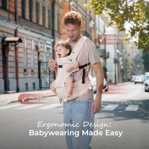 Baby Carrier with Hip Seat (AirMesh Almond)