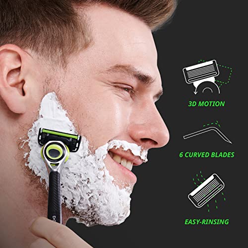 Pace 6 Pro 3D Motion Razor System (1 Handle + 9 Cartridges)