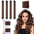Heatless Curls Overnight Hair Curlers (Brown(Pack of 4))